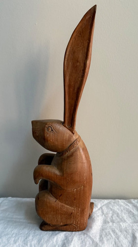 Vintage large wooden carved - large,